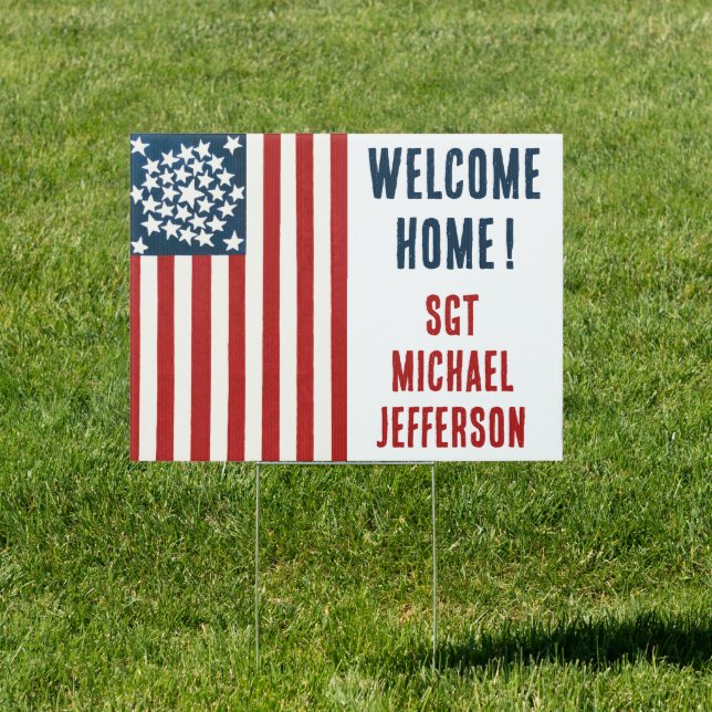  Welcome Home Military Yard  Sign (Insitu)