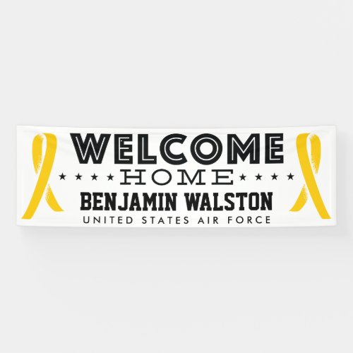 Welcome Home Military Yellow Ribbon Banner