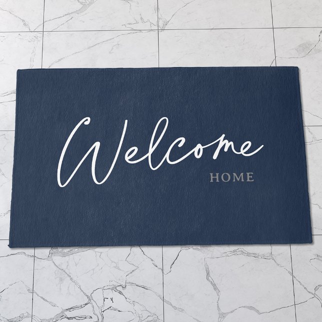 Welcome Home Modern Elegant Minimalist Area Rug (Several sizes to choose from. Select indoor or outdoor type.)