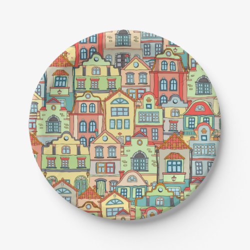 Welcome Home Neighborhood City Paper Plates