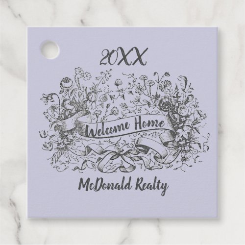 Welcome Home New Home Buyer Realtor Thank You Favor Tags