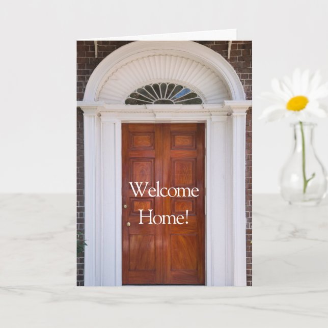 "Welcome Home" New Home Folded Greeting Card (Small Plant)