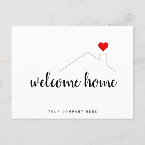 Welcome Home New Homeowner Realty Postcard