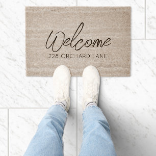 WELCOME Home Office Retail ADDRESS Timeless Fiber Doormat