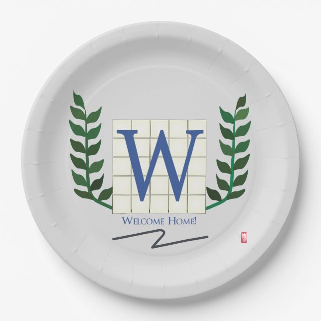 Welcome Home Paper Plates (Front)