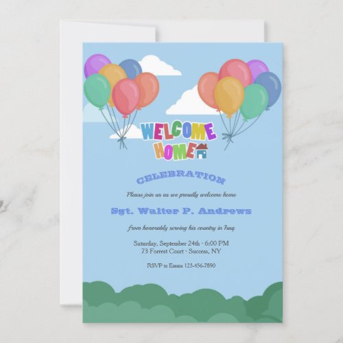 Welcome Home Party Invitation