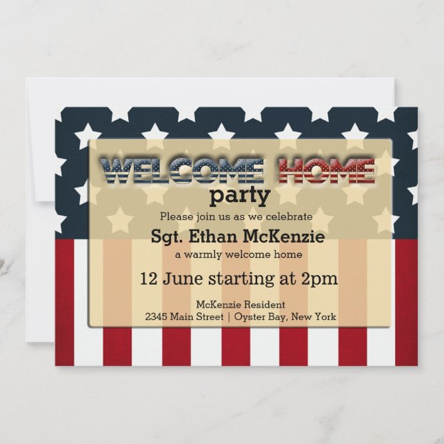 Welcome Home party Invitation (Front)