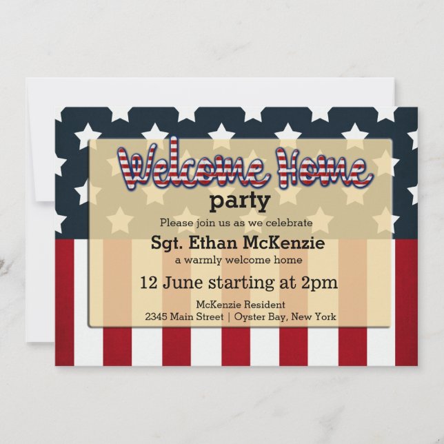 Welcome Home party Invitation (Front)