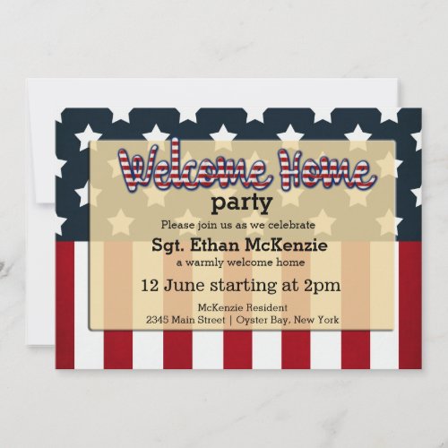 Welcome Home party Invitation