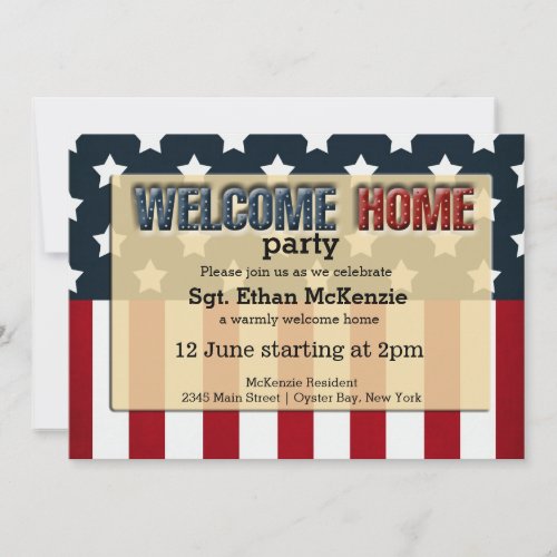 Welcome Home party Invitation