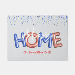 Welcome Home Patriotic Military Hero Party Doormat
