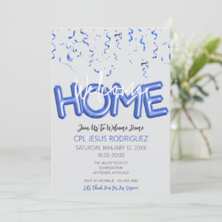 Welcome Home Patriotic Military Hero Party Invitation