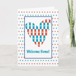 Welcome Home Patriotic Place In Heart, Support Enc Card