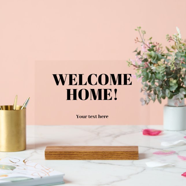 Welcome home personalized acrylic sign (Wedding)
