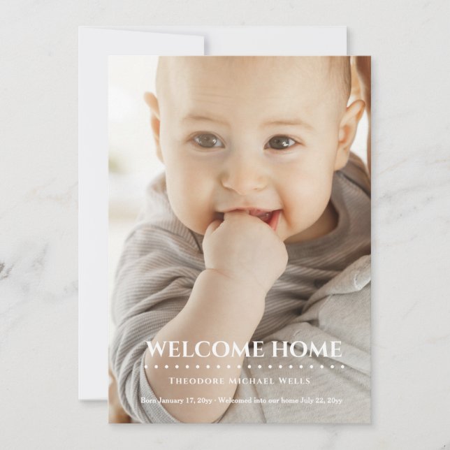 Welcome Home Photo Adoption Announcement (Front)