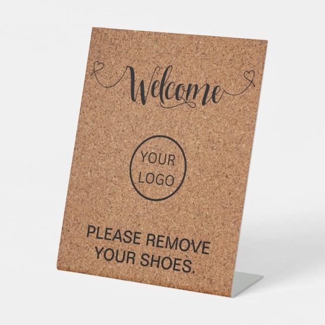 Welcome Home Please Remove Your Shoes Pedestal Sign (Front)