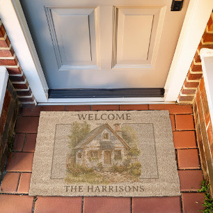 Welcome Home Quaint Cottage Fiber Doormat
