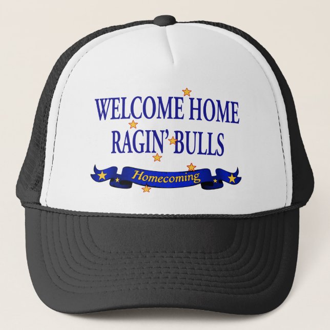 Welcome Home Ragin' Bulls Trucker Hat (Front)