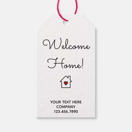 Welcome Home Real Estate Buyer Closing Gift Tags