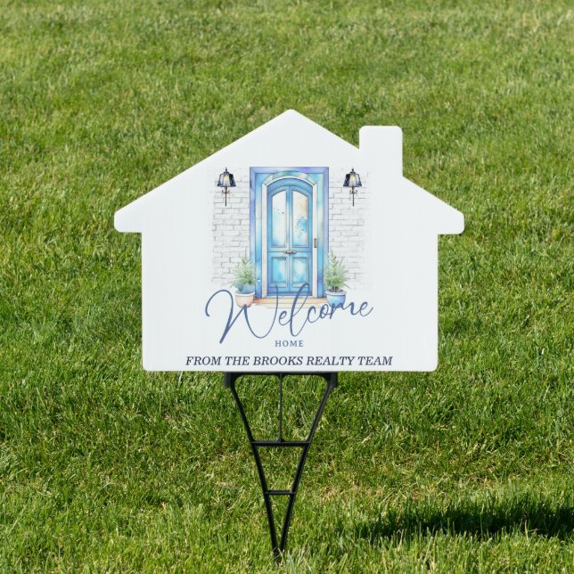 "Welcome home" Real Estate Client Closing Yard  Sign (Insitu)