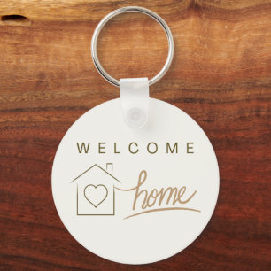 Welcome Home Real Estate Client Minimalist Budget  Keychain