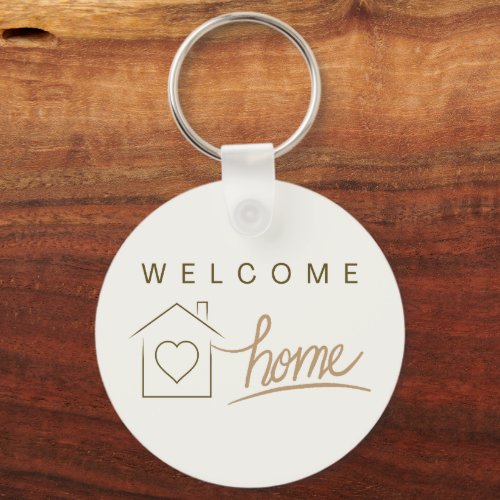 Welcome Home Real Estate Client Minimalist Budget  Keychain