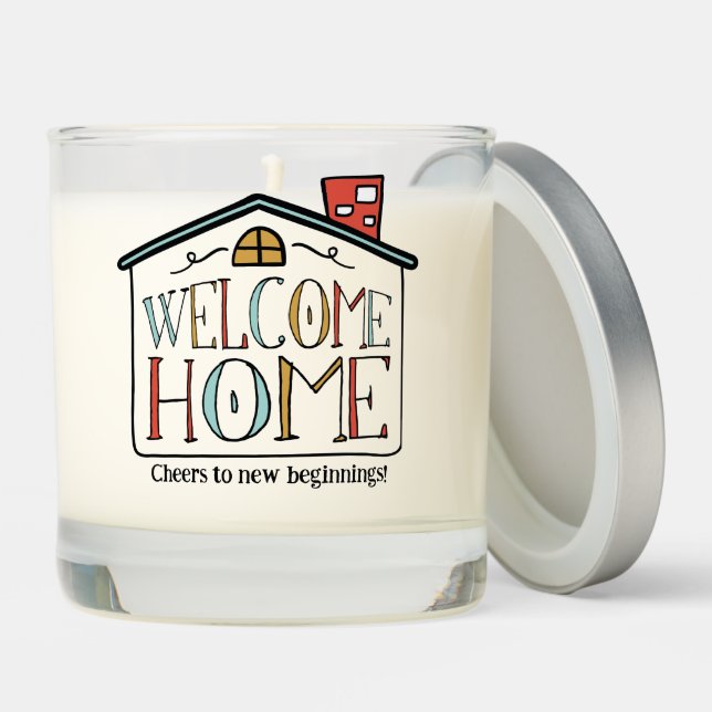 Welcome Home Real Estate Client Scented Candle (Lid)