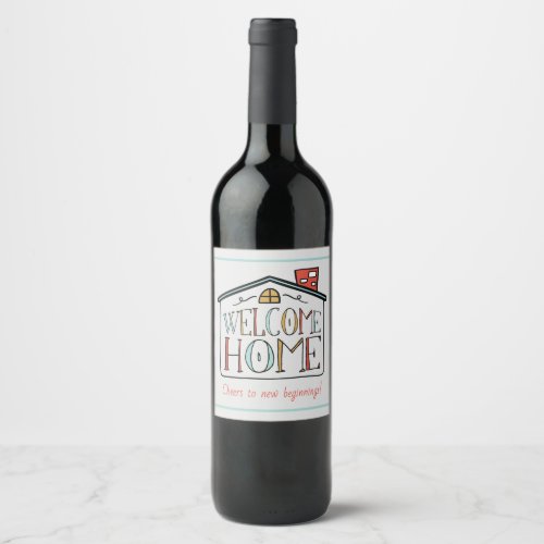 Welcome Home Real Estate Client Wine Label Gift