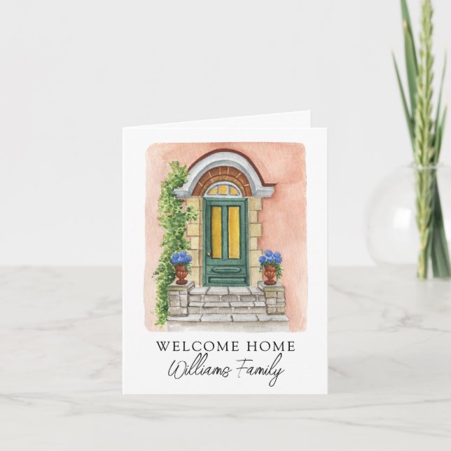 Welcome Home Real Estate Closing Day Thank You Card (Front)