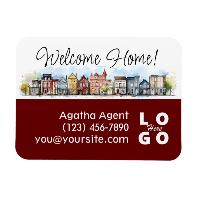 Welcome Home Real Estate Closing Gift Magnet (Horizontal)