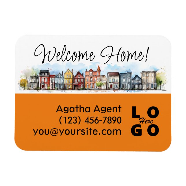 Welcome Home Real Estate Closing Gift Magnet (Horizontal)