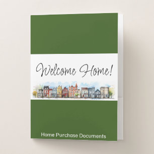 Welcome Home Real Estate Closing Gift Pocket Folder