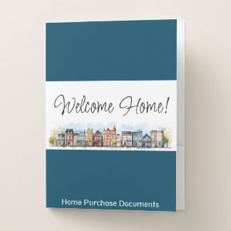 Welcome Home Real Estate Closing Gift Pocket Folder