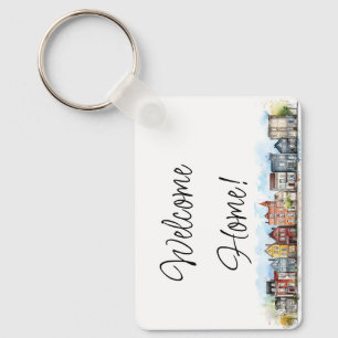 Welcome Home Real Estate Marketing Keychain