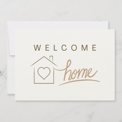 Welcome Home Real Estate Minimalist Custom Card