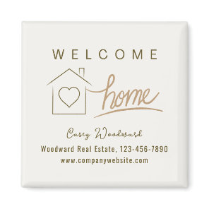 Welcome Home Real Estate New Homeowner Minimalist Magnet