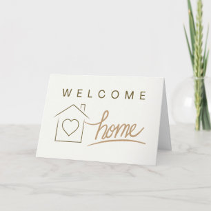 Welcome Home Realtor Client Minimalist Elegant Letterpress Thank You Card