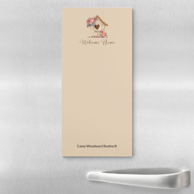 Welcome Home Realtor Congratulations Magnetic Notepad (In Situ)