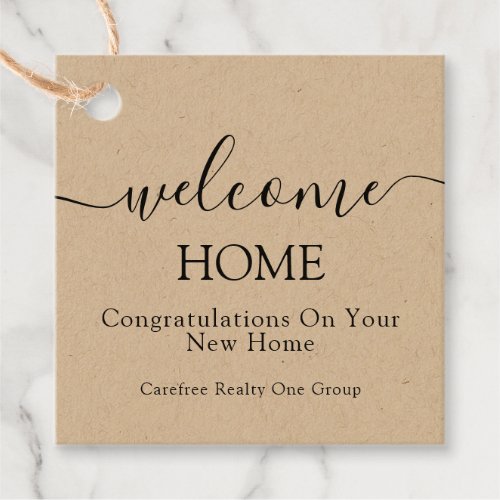 Welcome Home Realtor Favor Tags