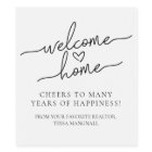 Welcome Home Realtor Gift Wine Label