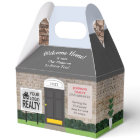 Welcome Home Realtor Logo White Brick House Large