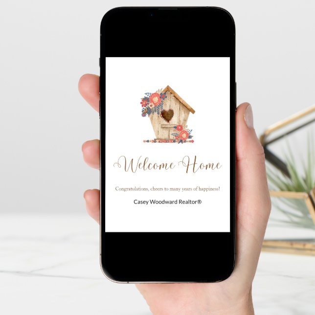 Welcome Home Realtor Personalized  Card (Front Digital)