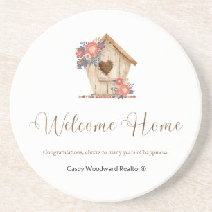 Welcome Home Realtor Personalized Coaster