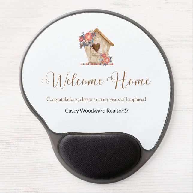 Welcome Home Realtor Personalized  Gel Mouse Pad (Front)