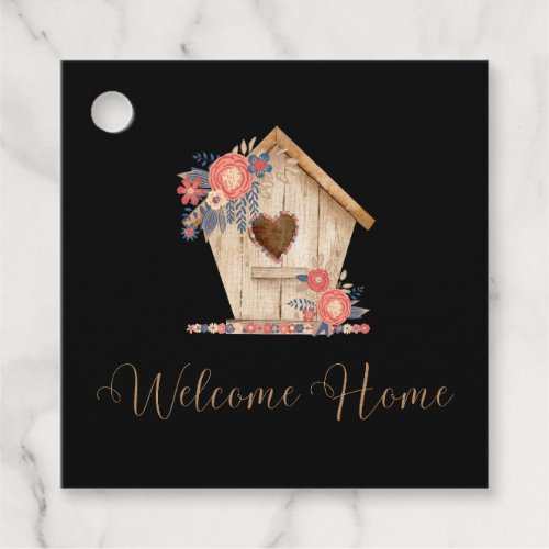 Welcome Home Realtor Personalized in Black Color Favor Tags