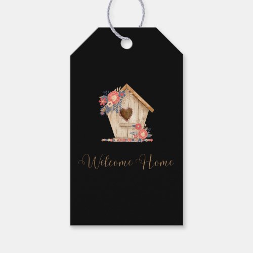 Welcome Home Realtor Personalized in Black  Gray  Gift Tags