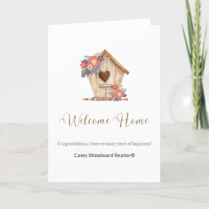 Welcome Home Realtor Personalized   Letterpress Thank You Card