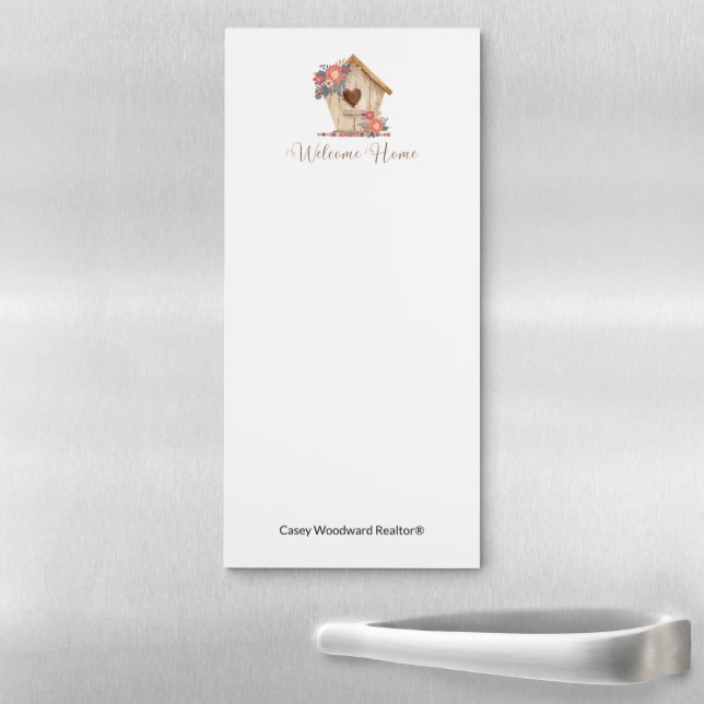 Welcome Home Realtor Personalized  Magnetic Notepad (In Situ)