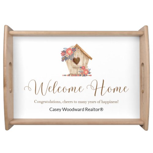 Welcome Home Realtor Personalized Serving Tray