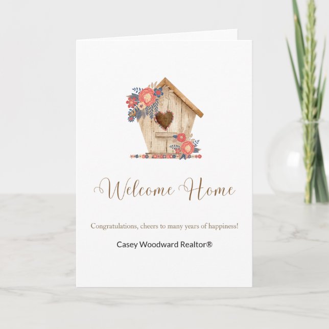 Welcome Home Realtor Personalized   Thank You Card (Front)